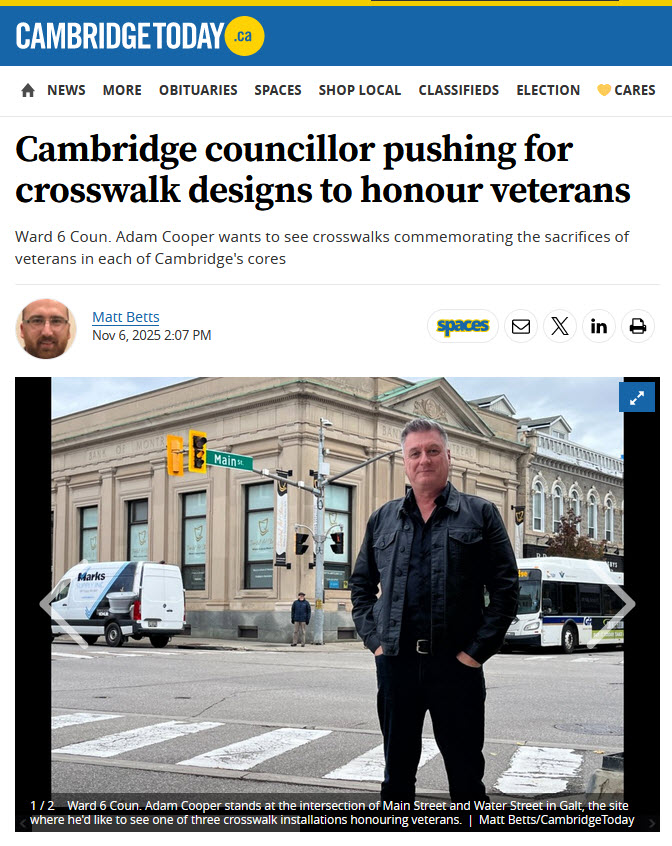 Motion for veteran's crosswalk