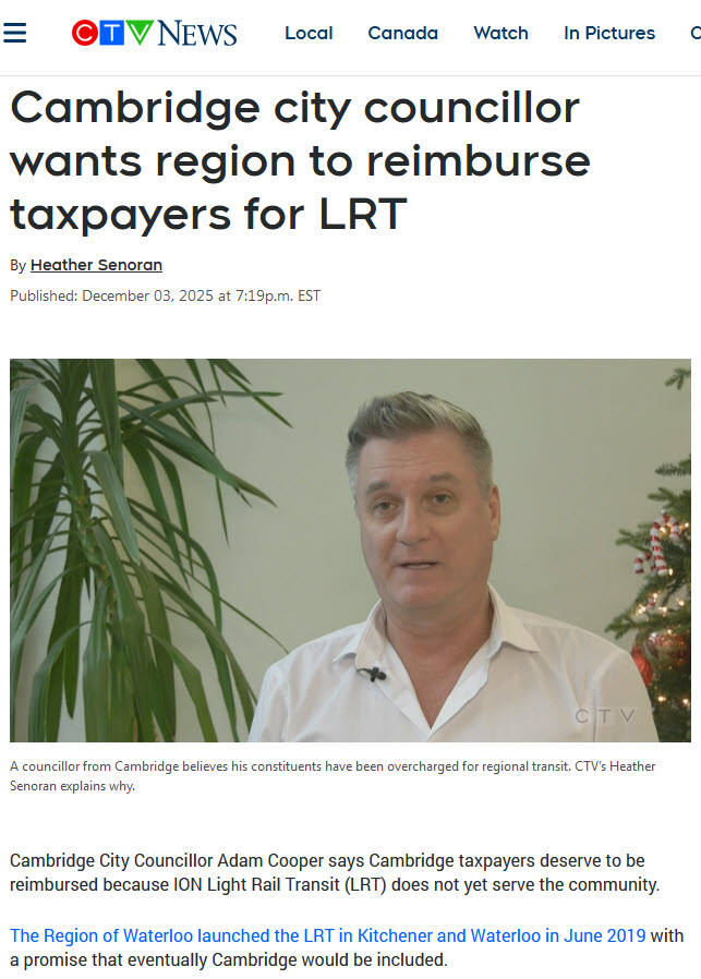 LRT reimbursement for Cambridge