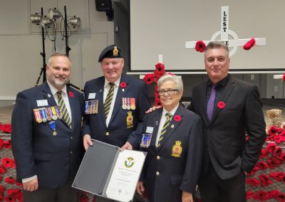 Cllr. Adam Cooper supporting veterans on remembrance day.