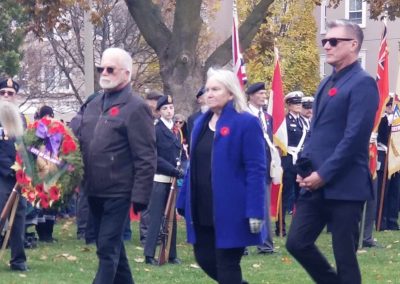 Cllr. Adam Cooper supporting veterans on remembrance day.